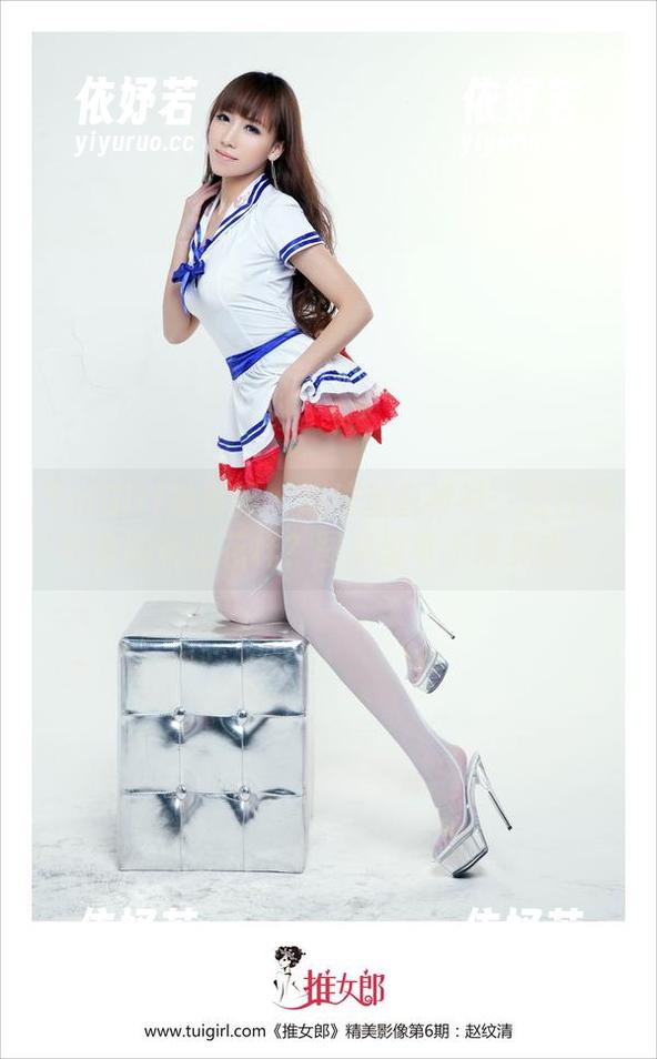 TuiGirl推女郎 - 赵纹清白衬衫：这白衬衫也能玩出花样？图库里可不常见哦。